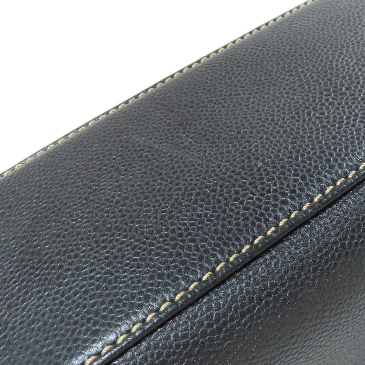 Chanel Tote Bag Coco Mark Wild Stitch Grained