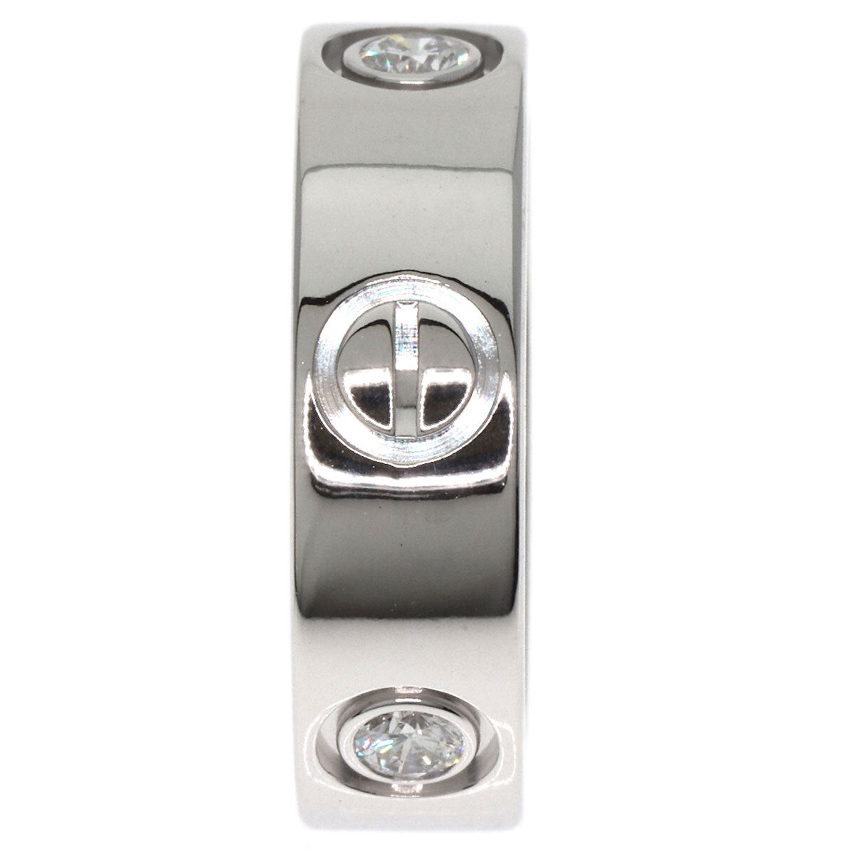 Cartier Ring Love Ring Half Diamond #48 K18