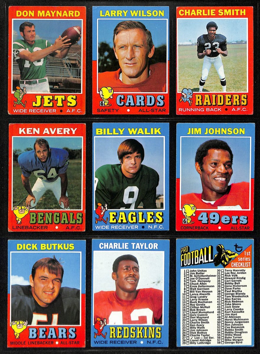 1971 Topps Football Card Complete Set (1-263)