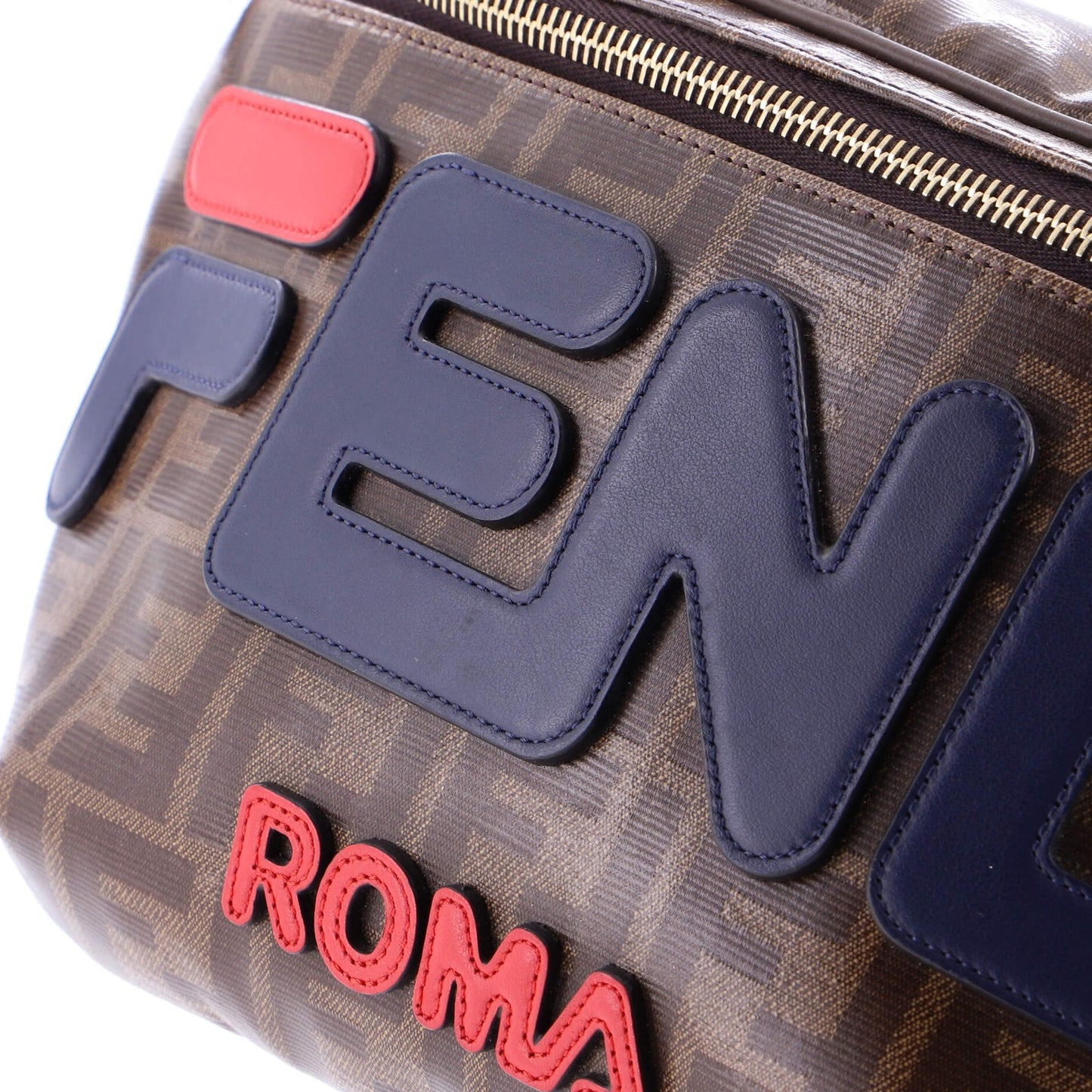 Fendi Mania Logo Waist Bag Zucca Coated Canvas