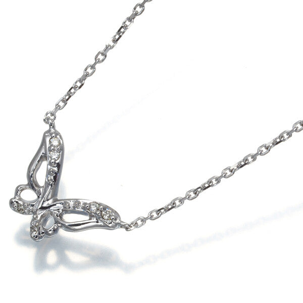 Necklace Diamond Butterfly 18K 750 White Gold