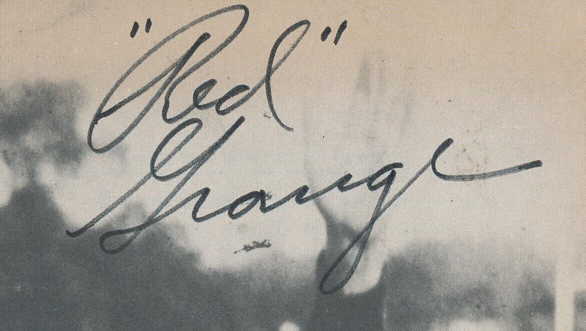 Red Grange Hof Autographed 8X10 B/W Magazine