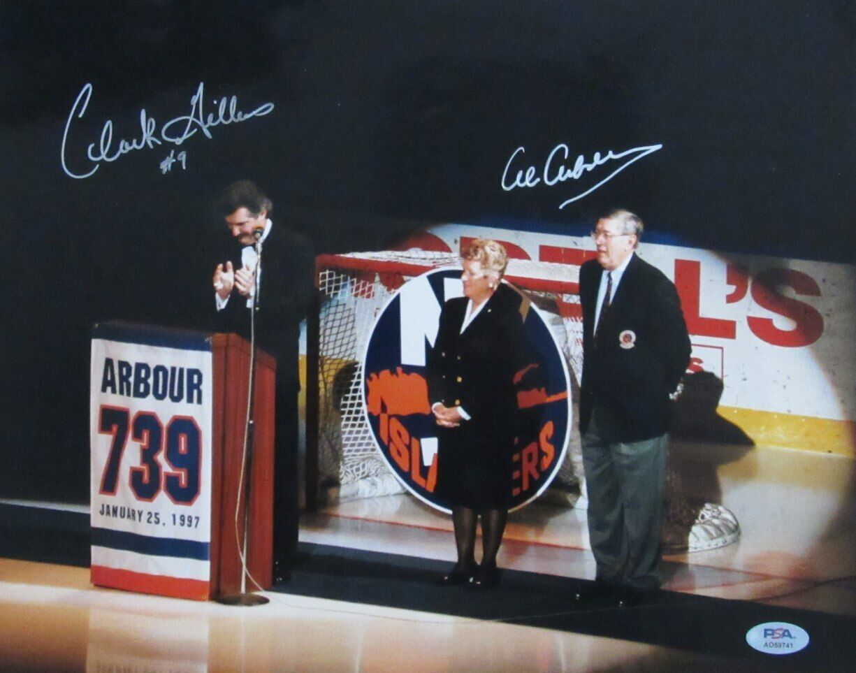 Clark Gillies/Al Arbour Hof Dual-Signed/Auto