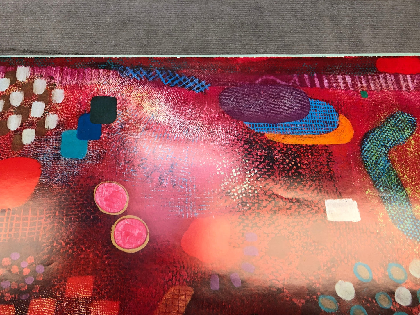 Robert Natkin Untitled " Poster Abstract Multicolor, Red