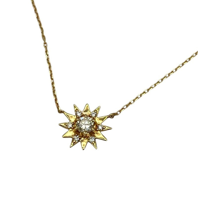 Star Jewelry Star Motif Yellow Diamond Necklace K18 Yellow Diamond