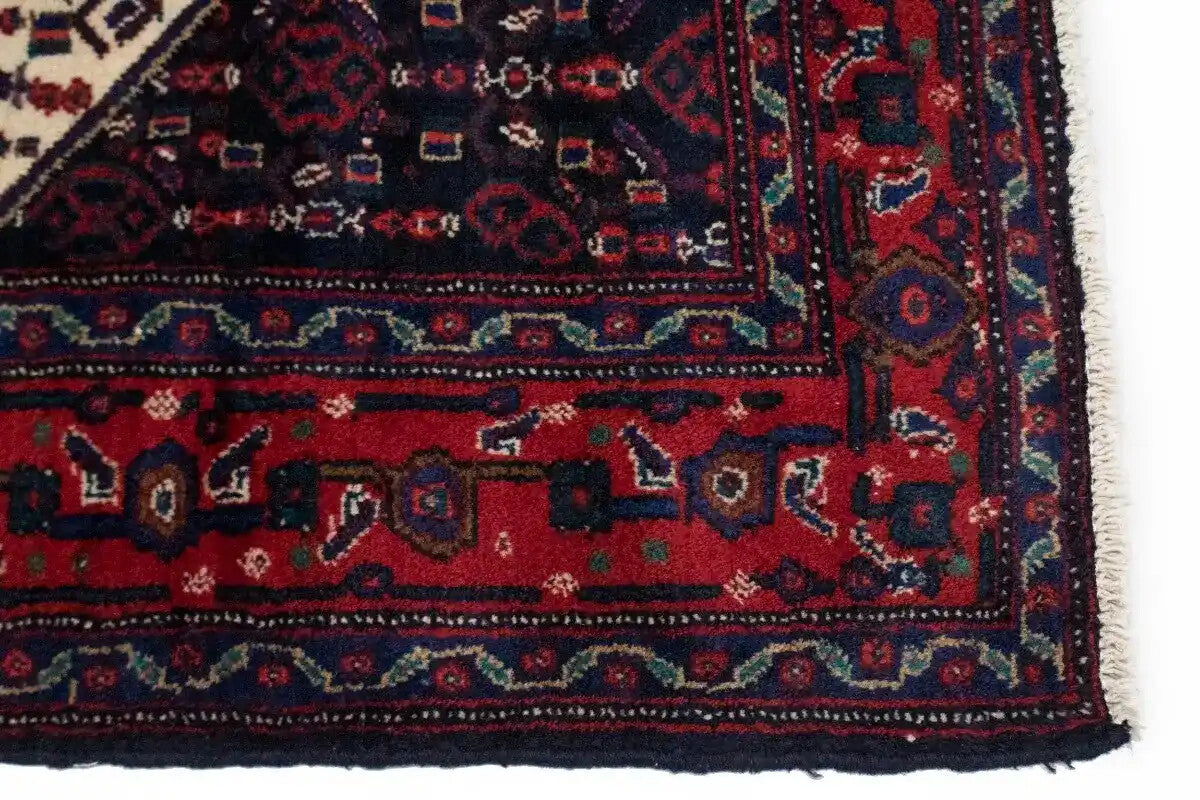 Handmade Vintage Oriental Area Rug Small Floral