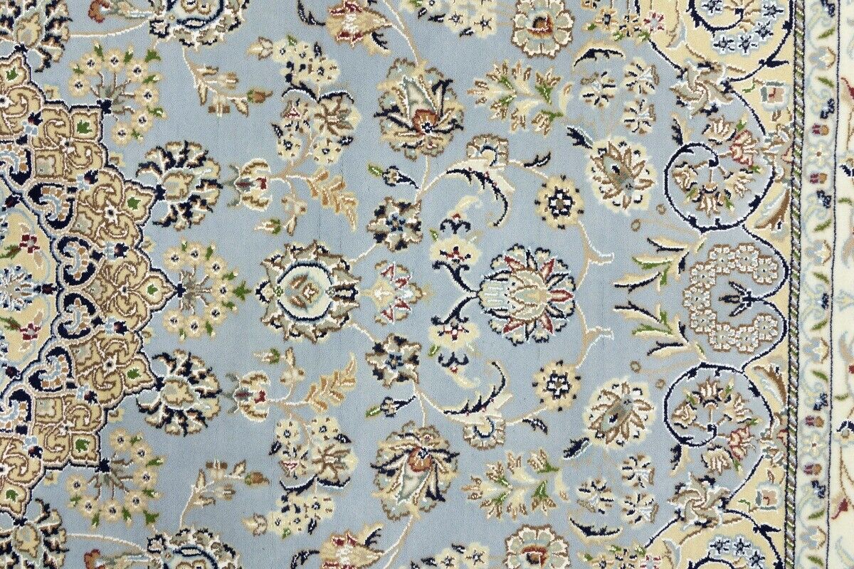 Handmade Indo-Nain Oriental Area Rug Floral