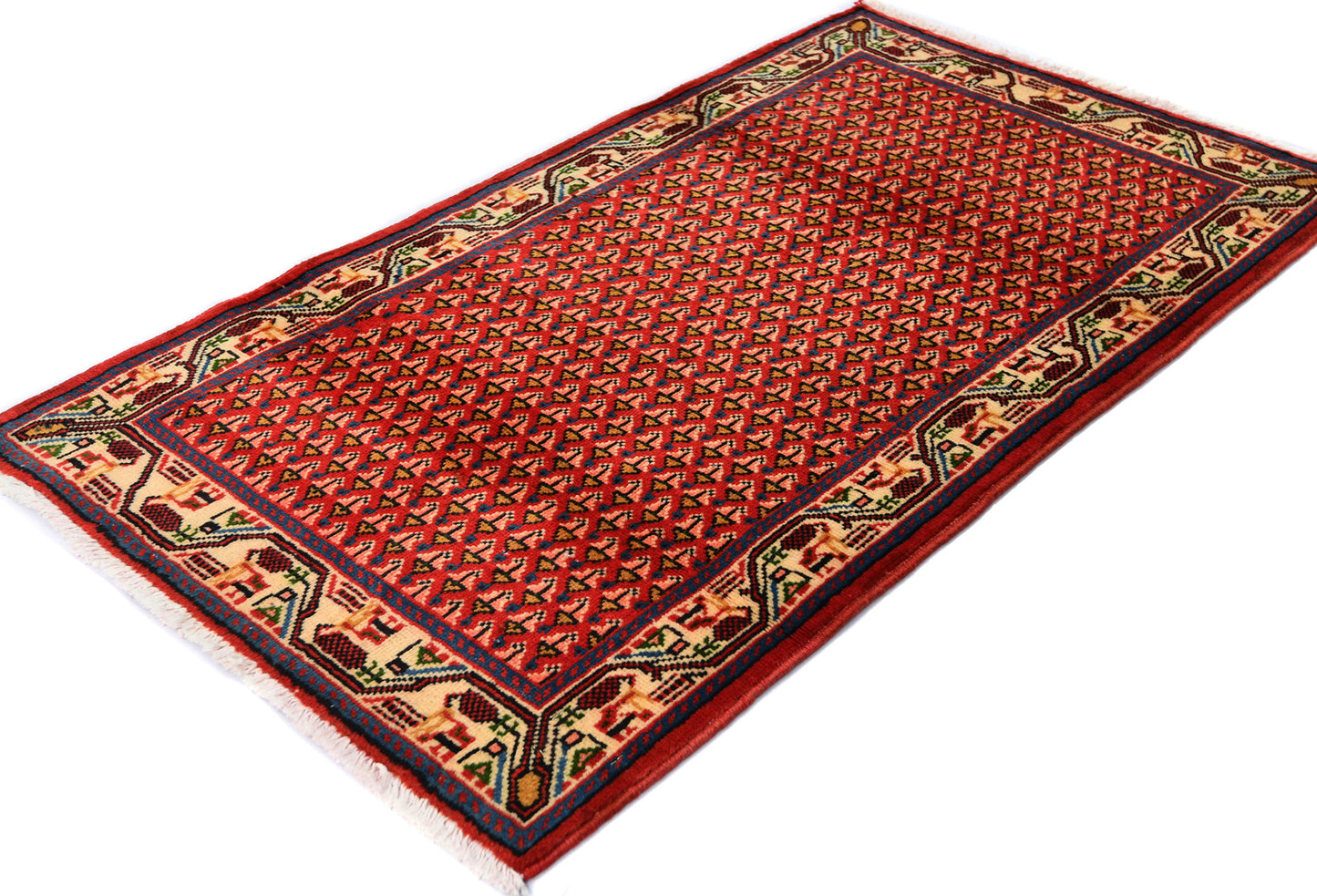 2X4 Ft Tribal Paisley Floral Design Oriental Rug