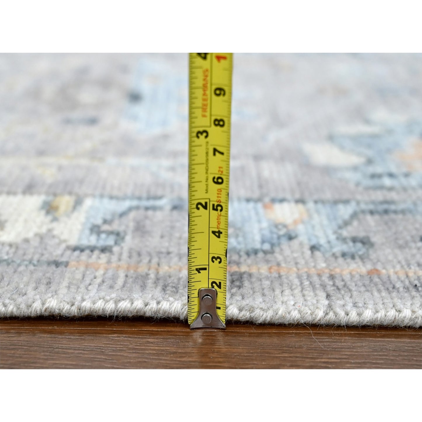 11'6"X15' Coin Gray Oushak Design Organic Wool Hand Knotted Oversized Rug