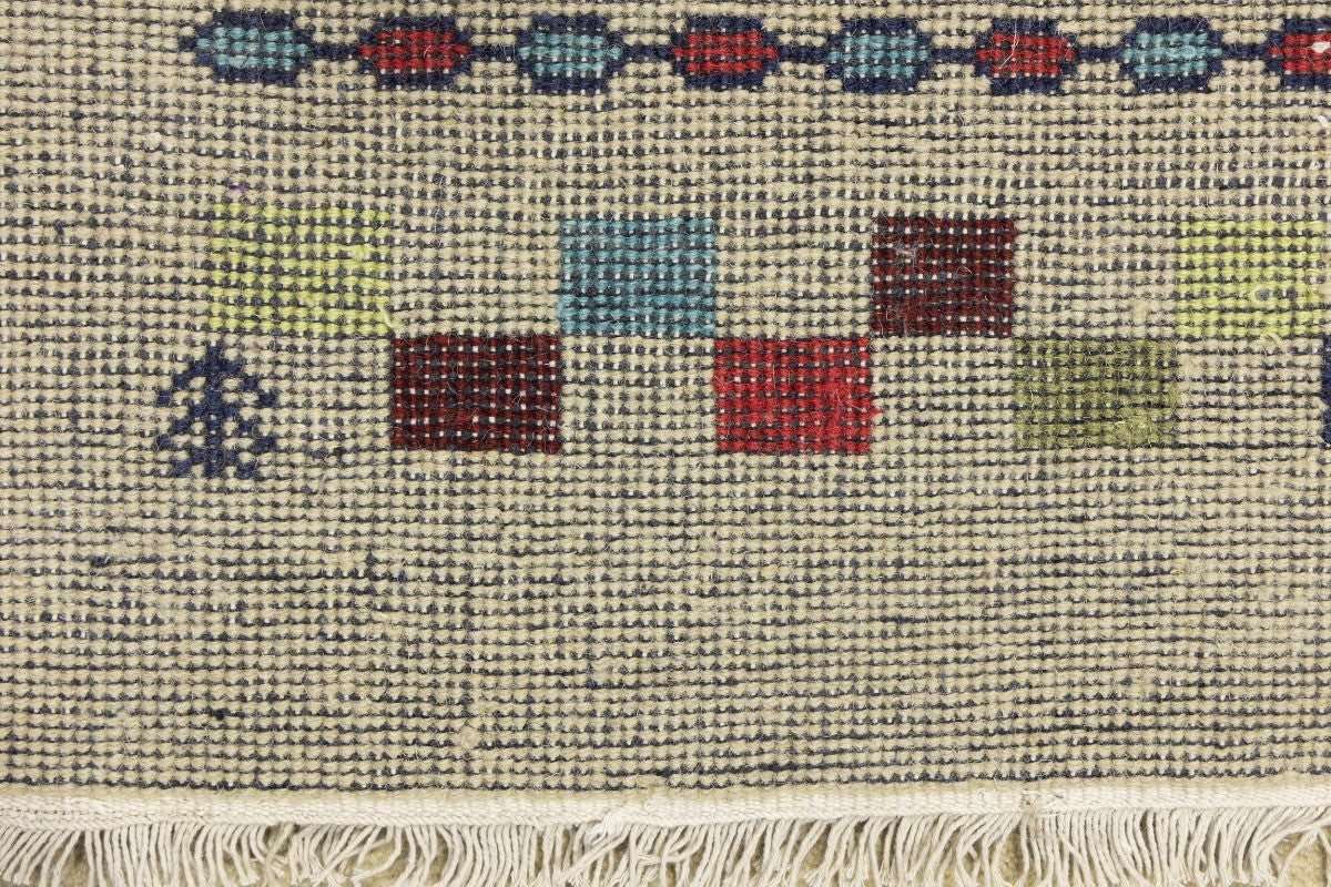 Hand-Knotted Tribal Indo-Gabbeh Pictorial Runner