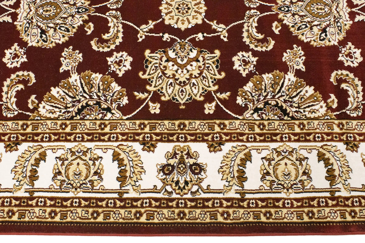 Vintage Style Red Floral Classic Oriental 4X6 Machine-Made Rug Entryway Carpet