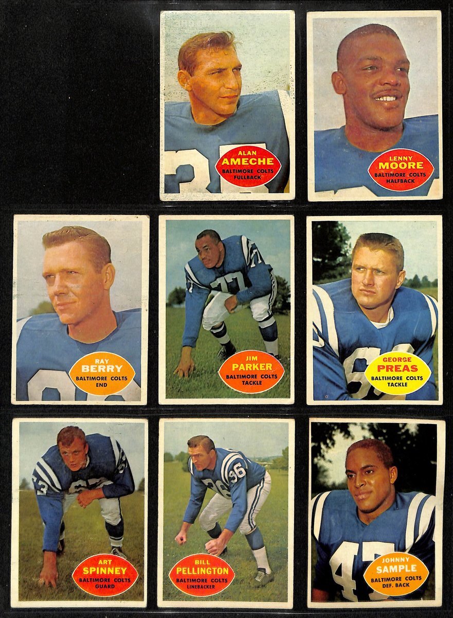 1960 Topps Football Card Complete Set (1-132)