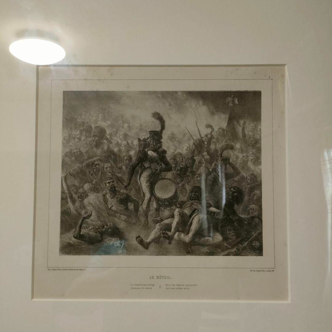 Denis Auguste Raffet -Le Rveil 1848 Original Lithograph French Napoleonic Print