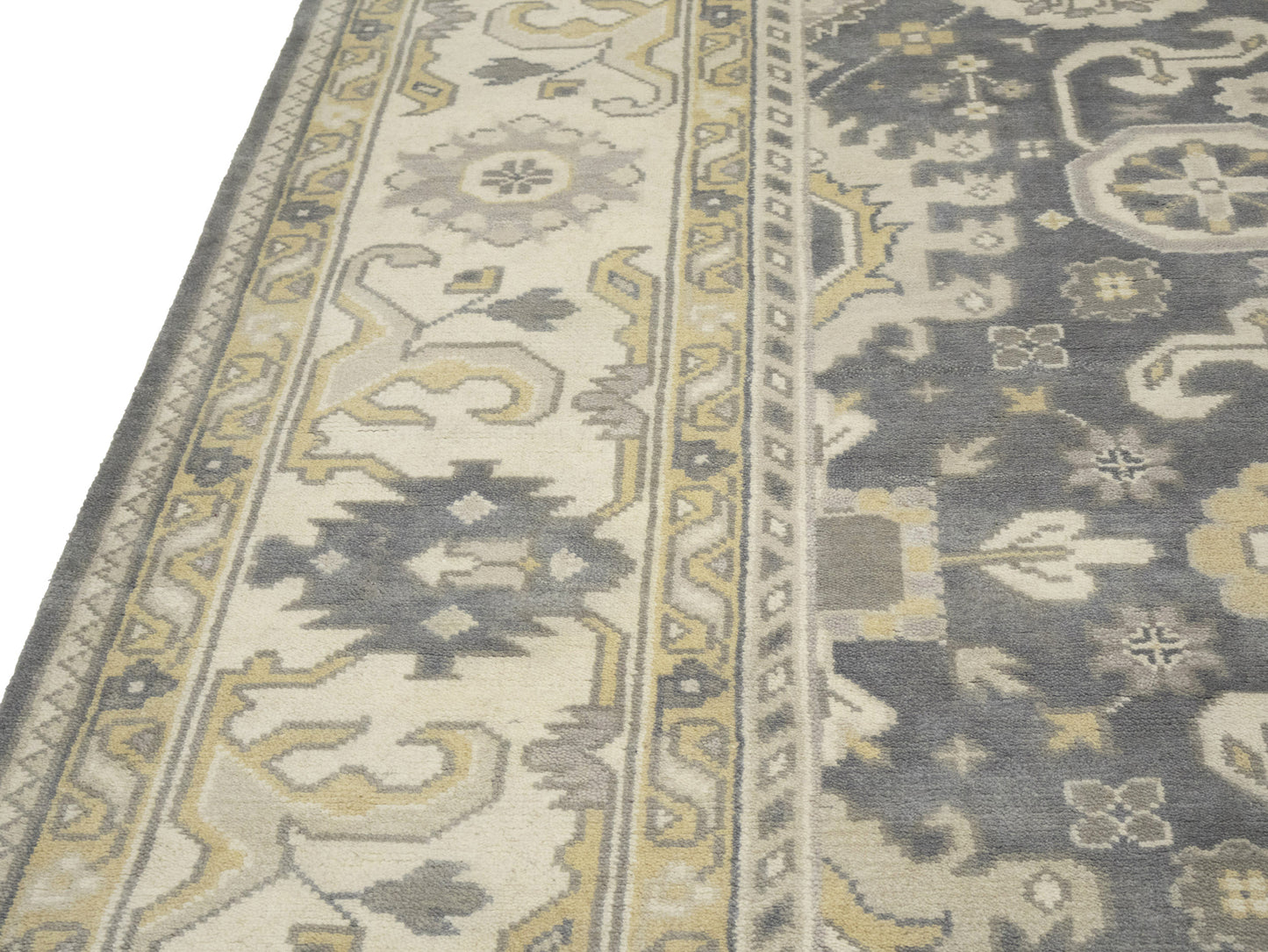 9X18 ft Handmade Oushak Chobi Oriental Rug Muted