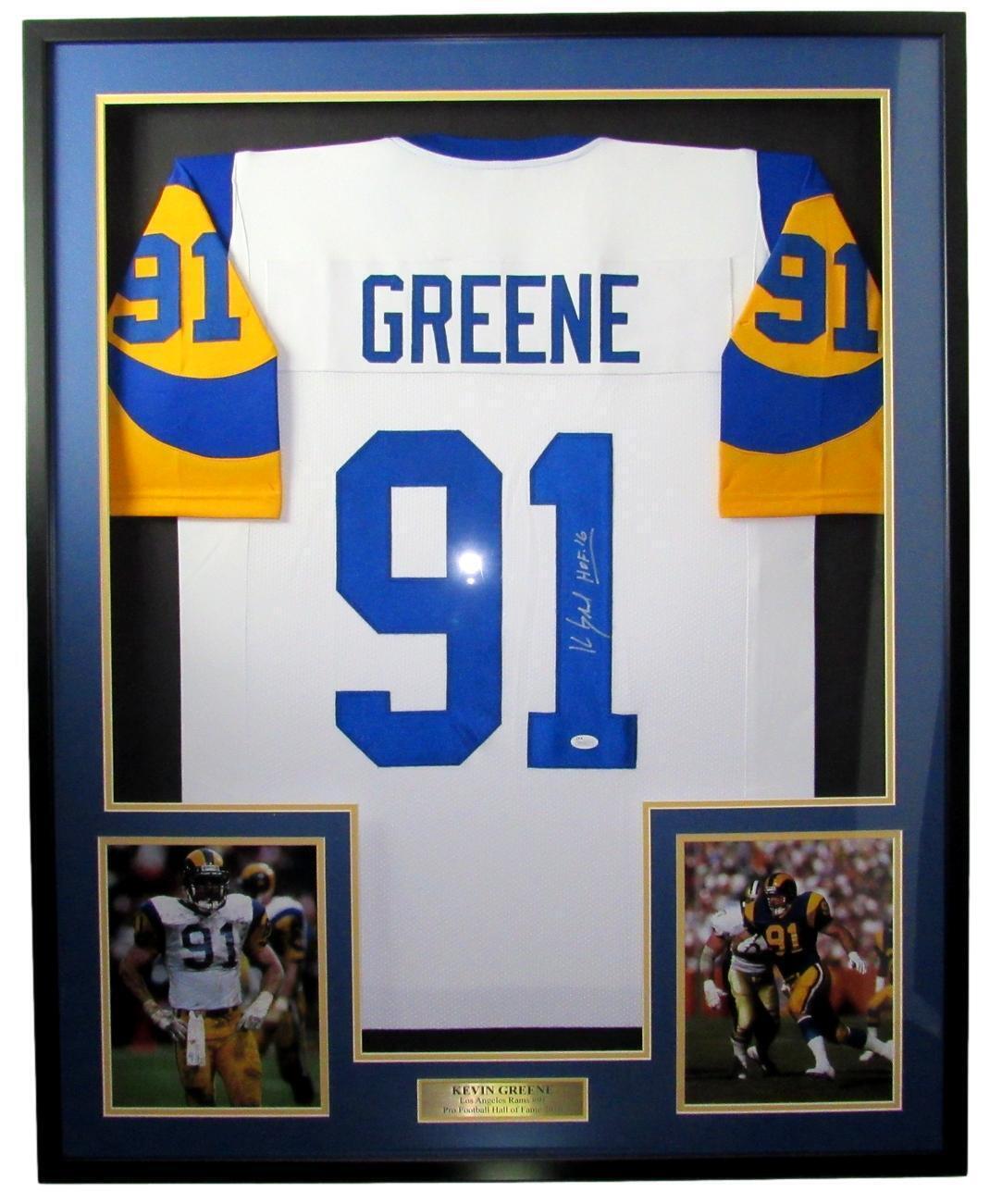 Kevin Greene Hof Signed/Autographed Rams Football