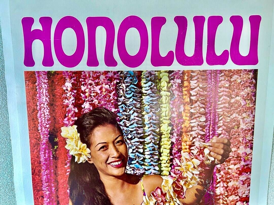 Original Vintage Poster United Airlines Hawaii