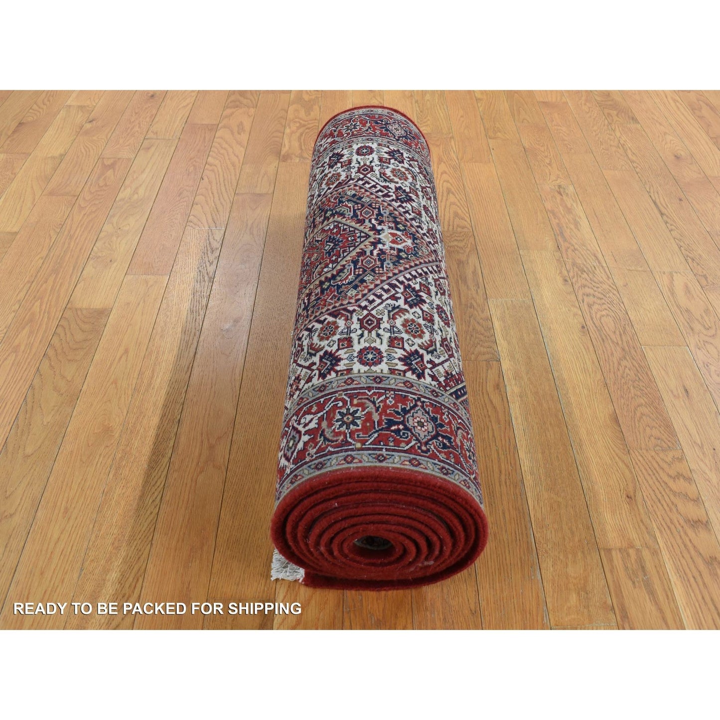 2'9"X11'4" Ivory Hand Knotted 300 Kpsi Wool Bejar Mahi Runner Rug