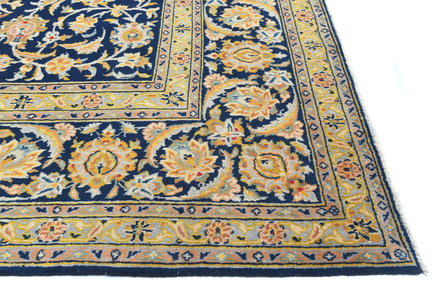 Vintage Wool Oriental Rug 9X13 Ft Floral