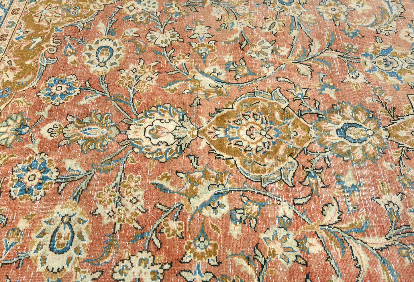 Semi-Antique Stone-Washed Oriental Rug Distressed