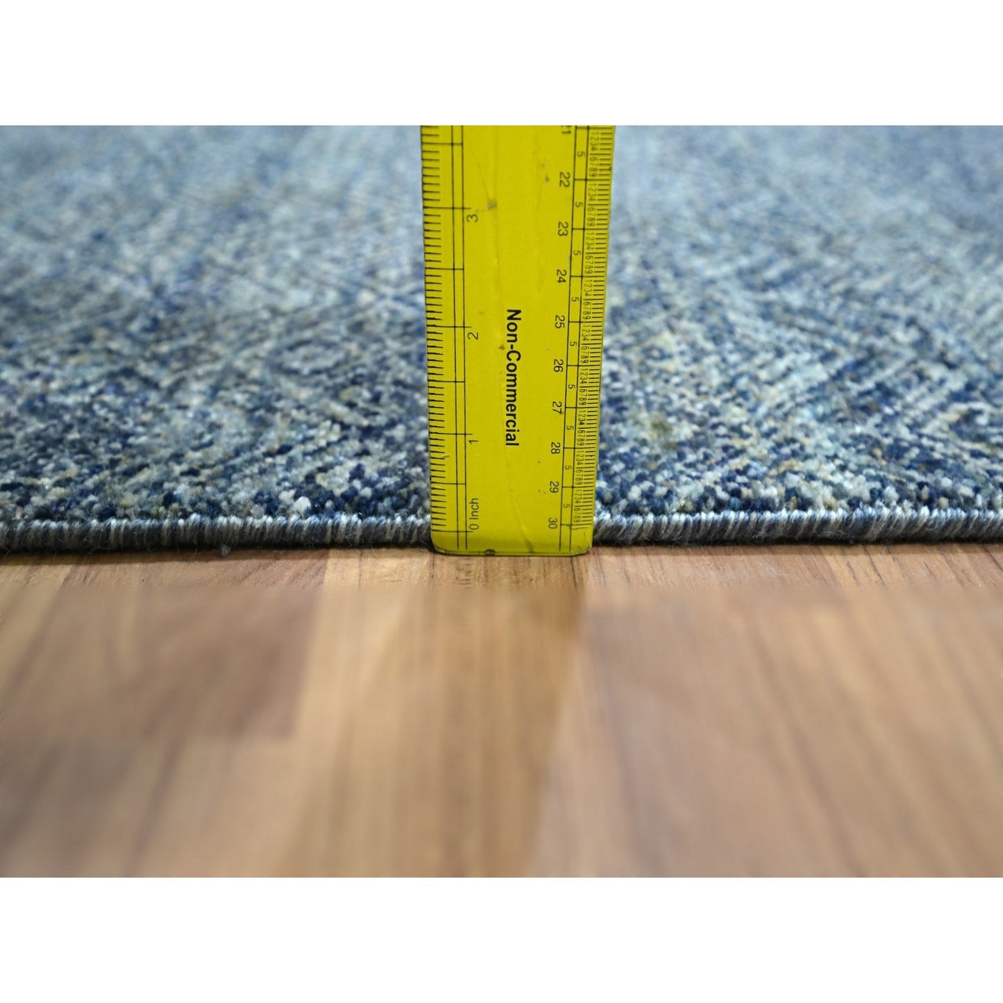 2'7"X10'2" Blue Kohinoor Herat Pattern Soft Wool Hand Knotted Runner Rug