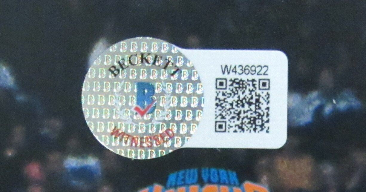 Patrick Ewing Hof Autographed 16X20 Photo New York Knicks Bas Beckett 177495