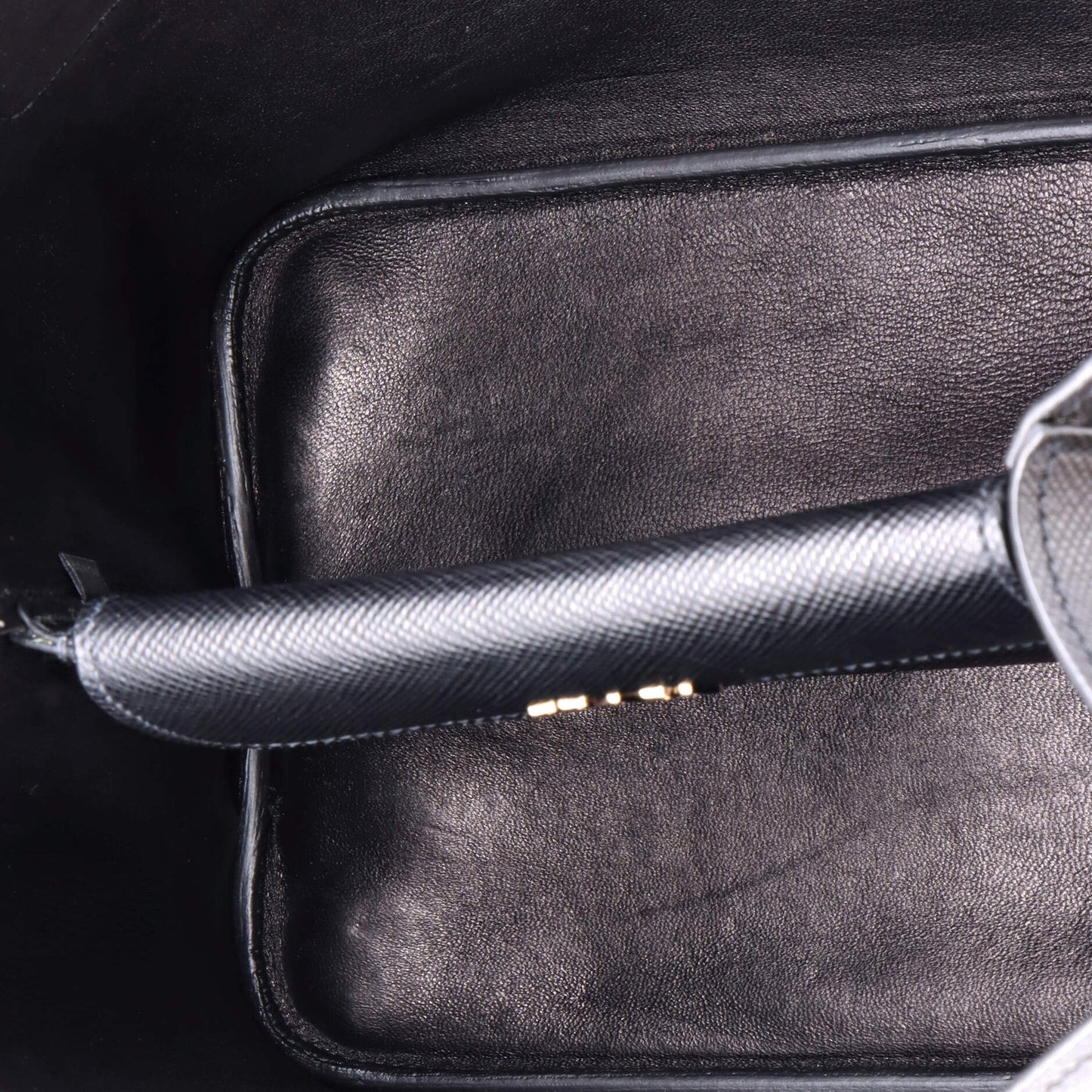 Prada Half Flap Double Turn Lock Satchel Saffiano Leather Medium