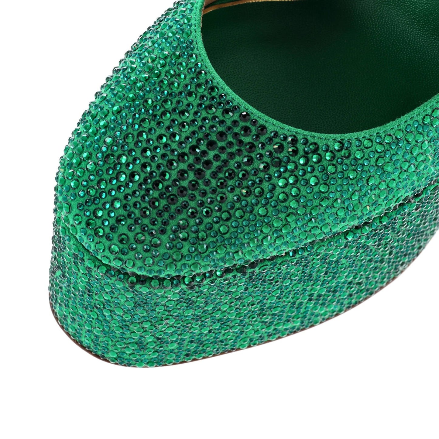 Valentino Garavani Women'S Tan-Go Platform Pumps Crystal Embellished Suede 155