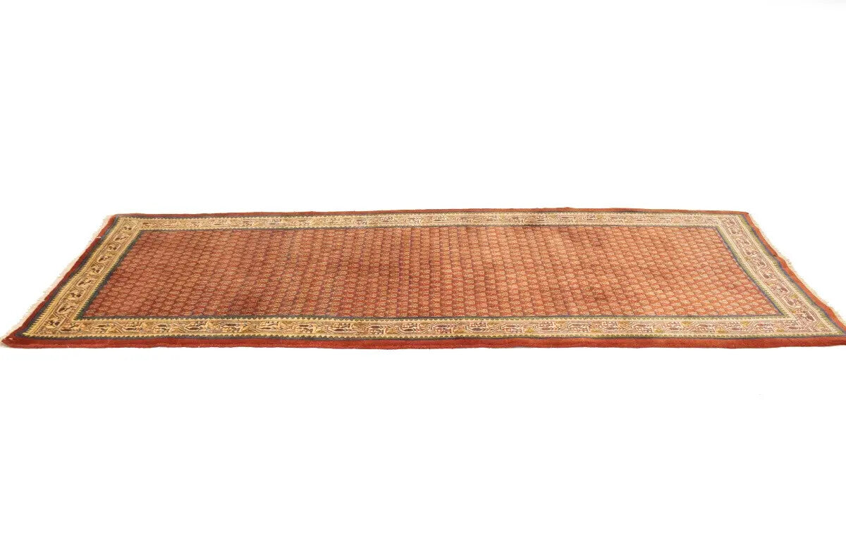 Vintage Oriental Runner Rug Allover Floral Design