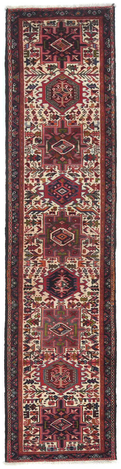 Vintage Red Tribal Design Oriental Runner Wool