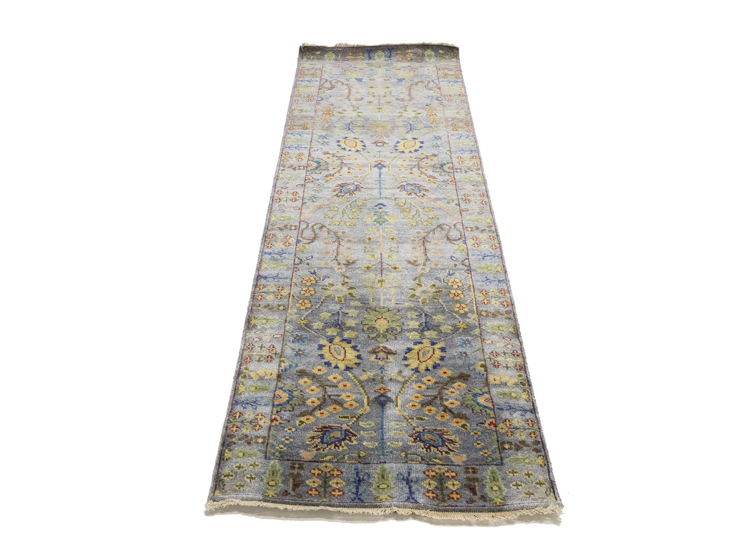 Handmade Tree Of Life Floral Runner Rug Oushak