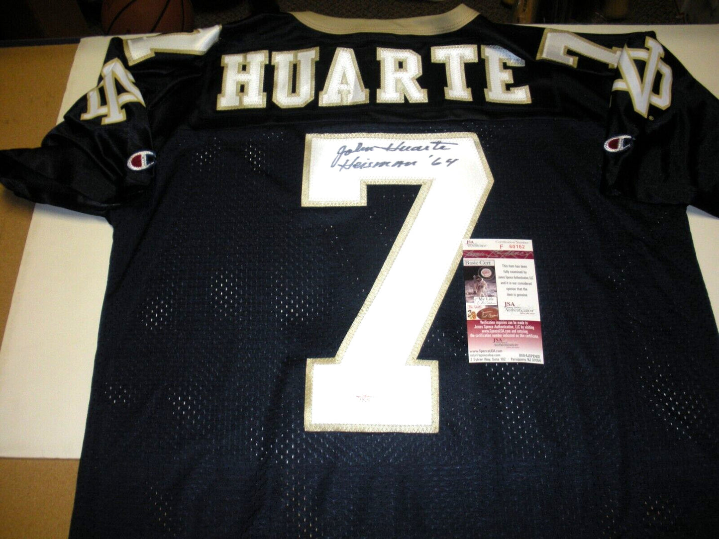 John Huarte Notre Dame Irish Jsa/Coa Signed