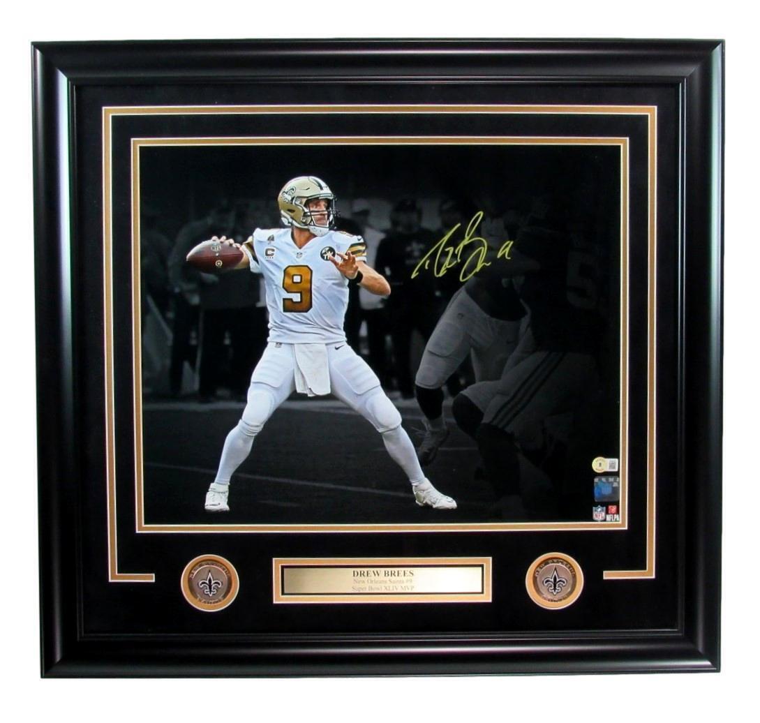 Drew Brees Hof Autographed 16X20 Photo Saints