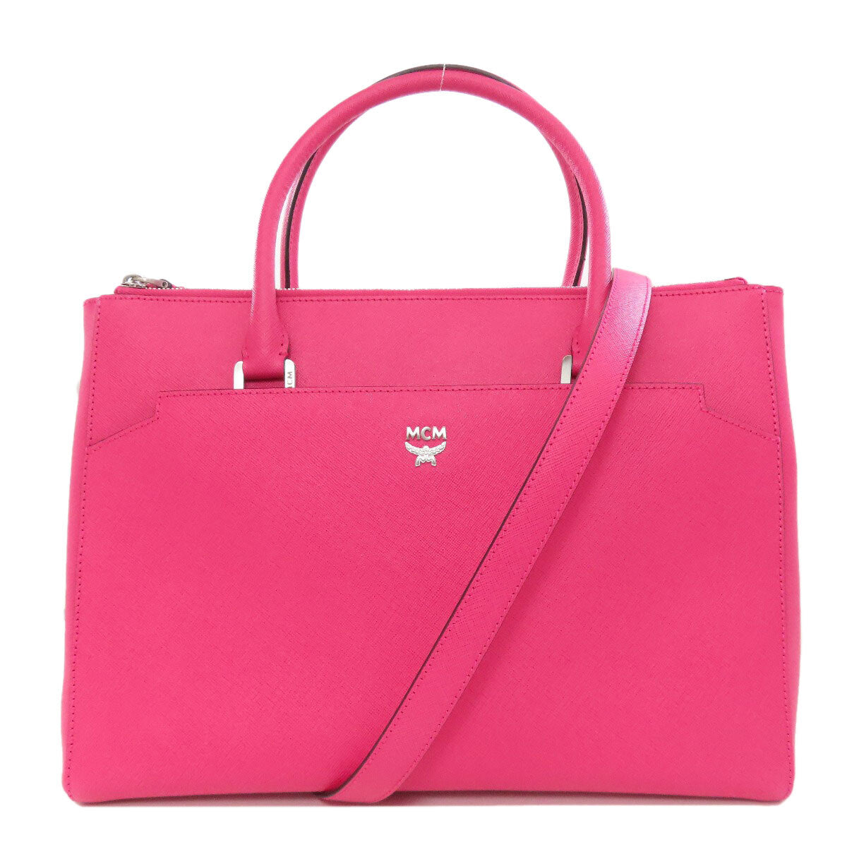 MCM Tote Bag Logo 2WAY Leather