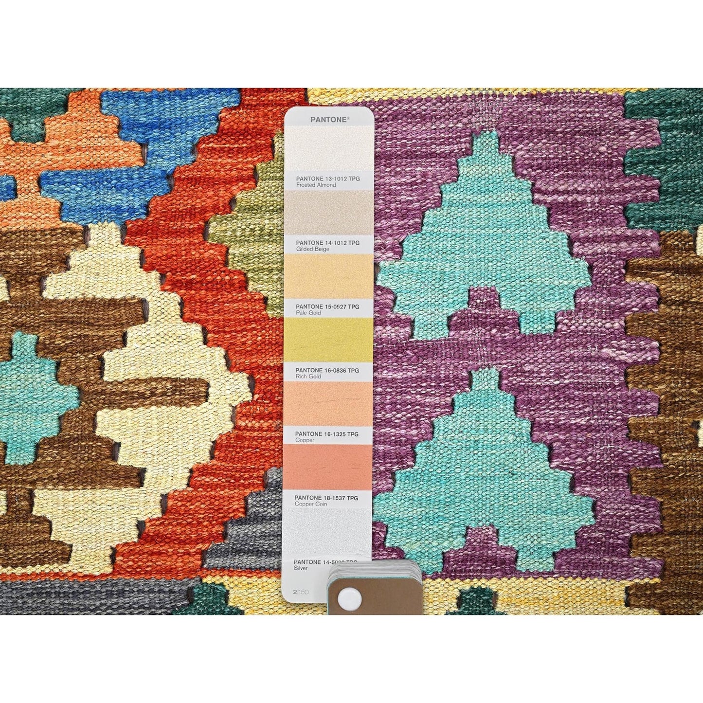 5'X6'4" Colorful Afghan Kilim Flat Weave Hand Woven Wool Reversible Rug