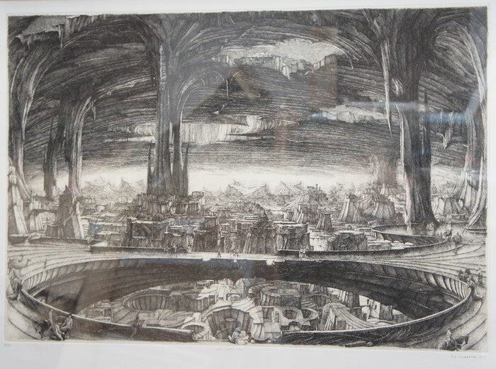 Erik Desmazieres 1982 Original Etching Pencil