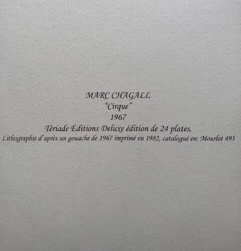 Marc Chagall Lithograph Mourlot 1967 Coa Original