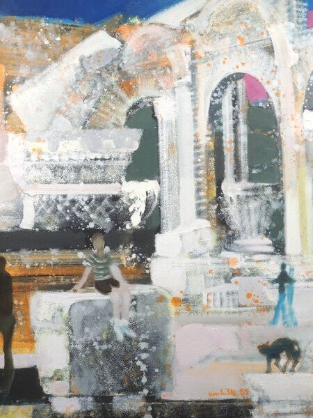 Paul Ambille Oil Painting On Canvas "Rome Julia Cathedral" Framed Signed 31.9In