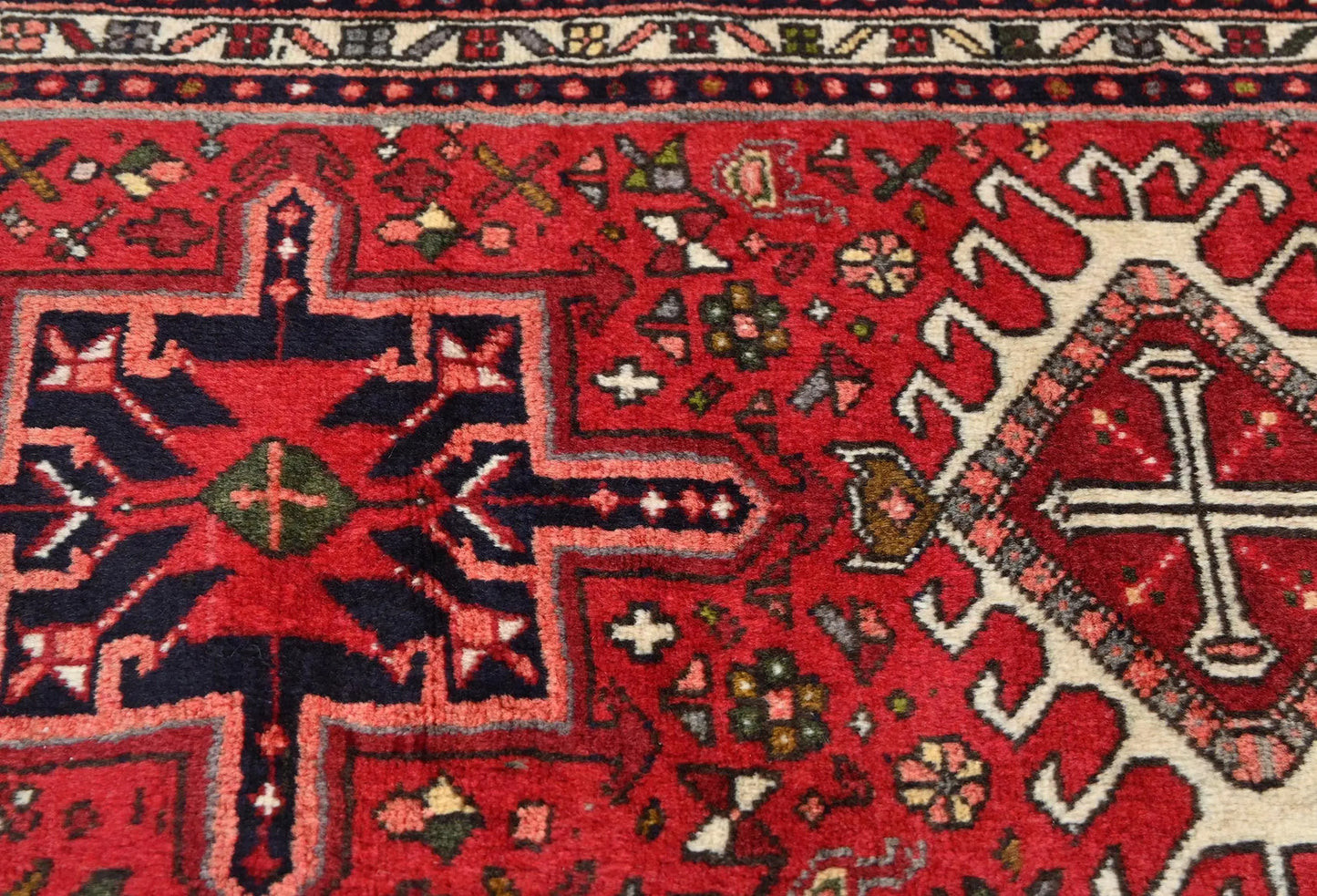 Handmade Vintage Oriental Runner Rug 2X10 Ft Red