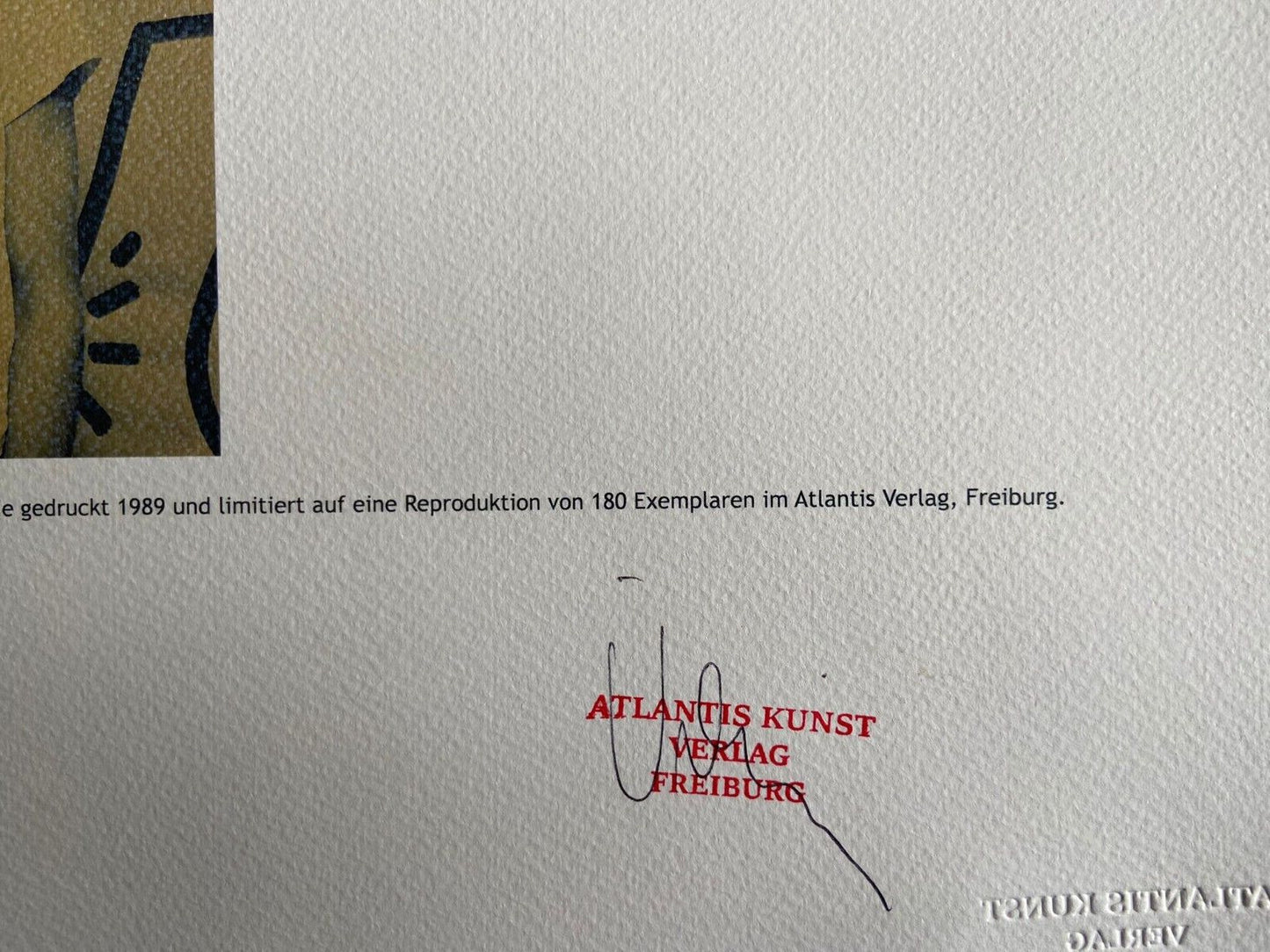 Keith Haring Lithograph Coa Signed Stamped