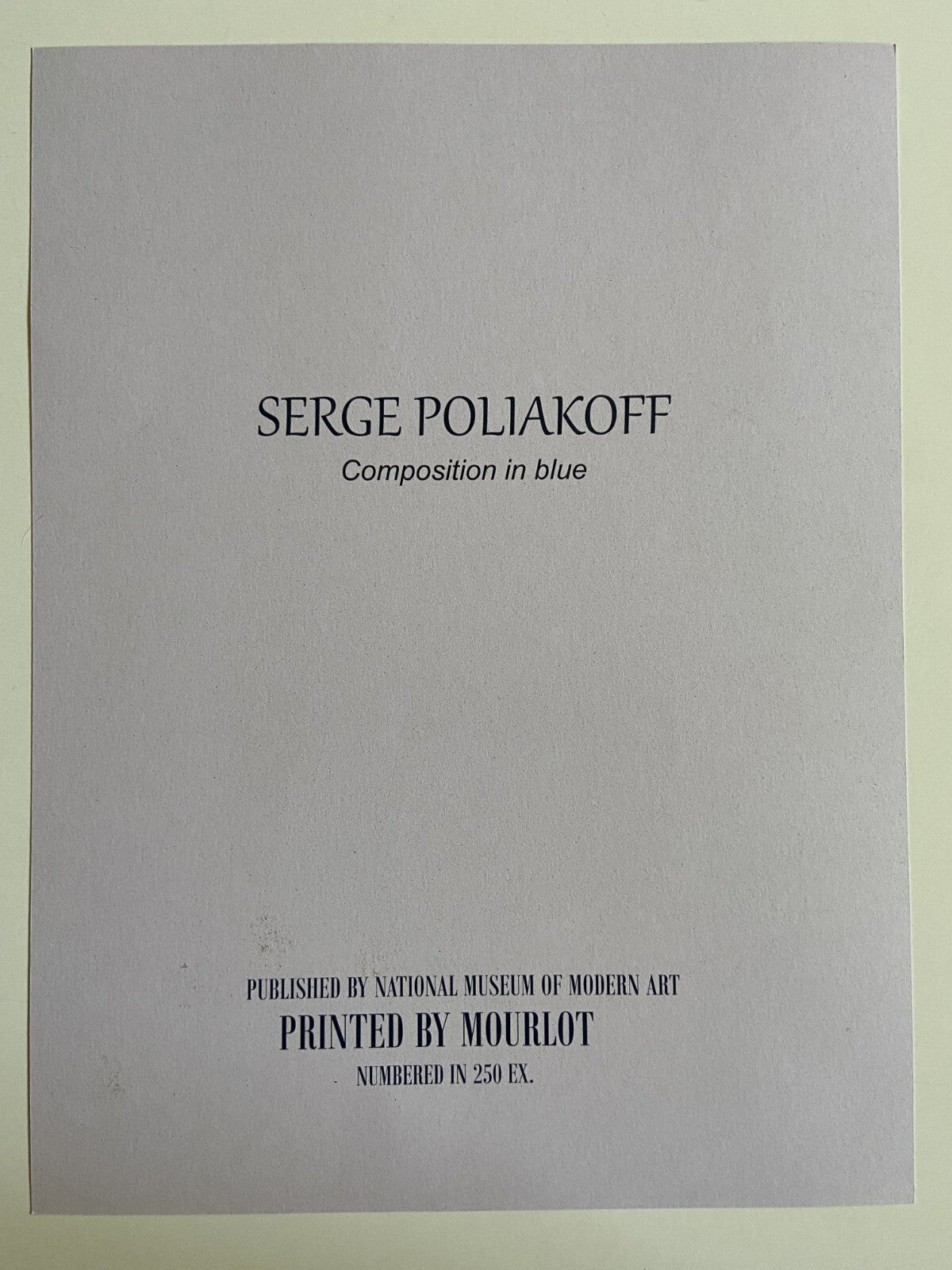 Serge Poliakoff Lithograph Moma Coa Signed Op Numbered In Pencil