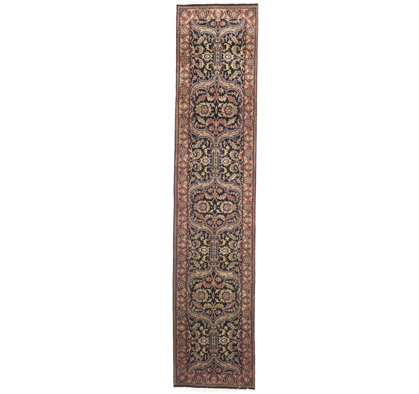 Agra Jaipur Oriental Runner Rug Wool Hand-Knotted