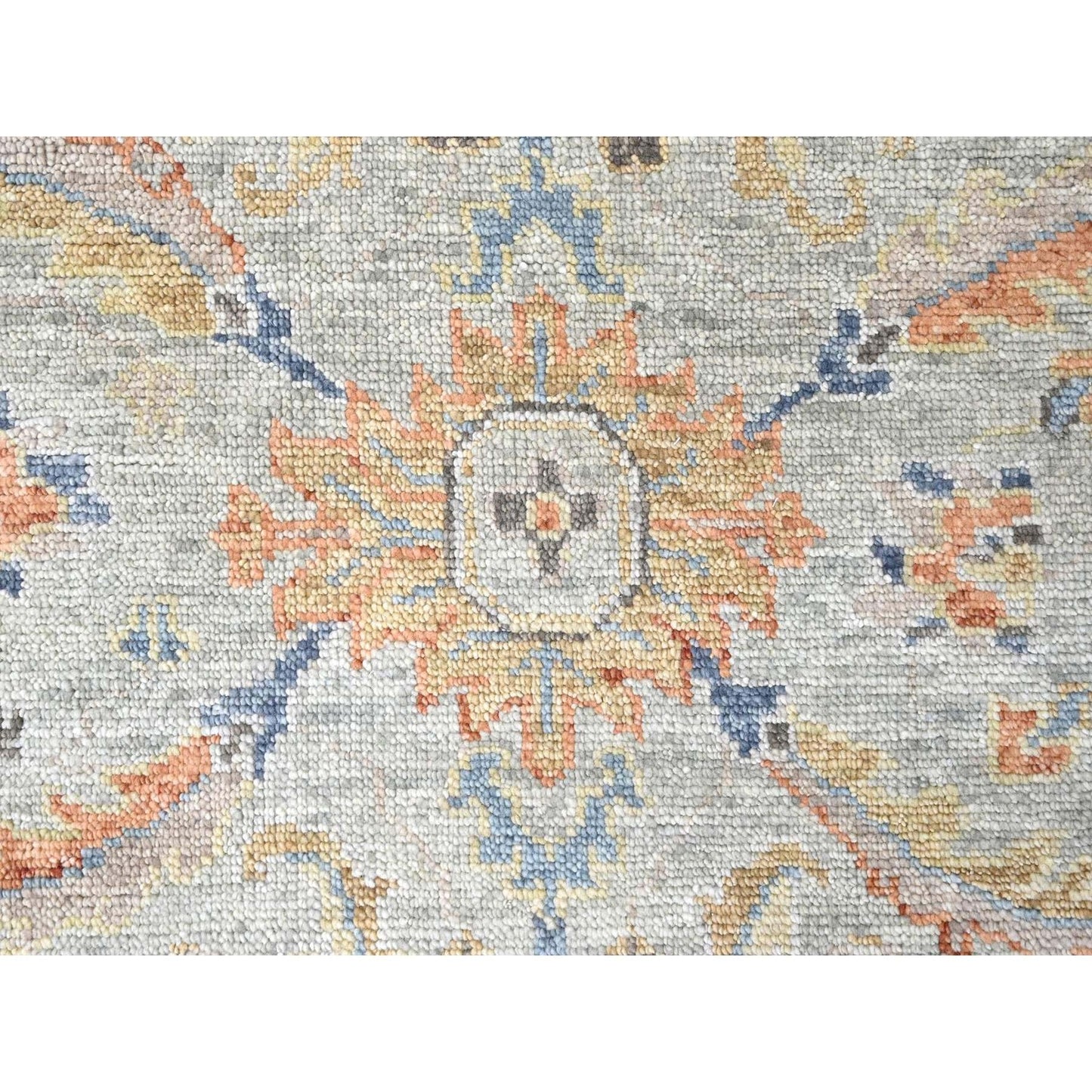 8'10"X11'10" Gray Supple Collection Oushak Design Hand Knotted Wool Rug