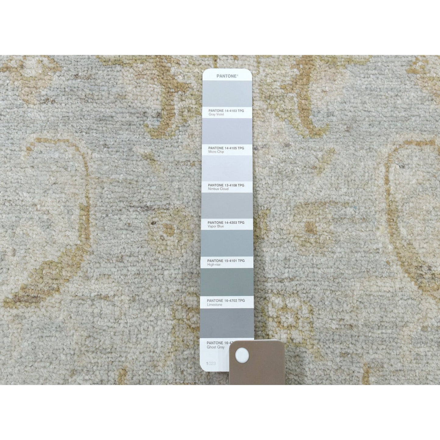 2'8"X15'9" White Wash Peshawar Pure Wool Handmade Oriental Xl Runner Rug