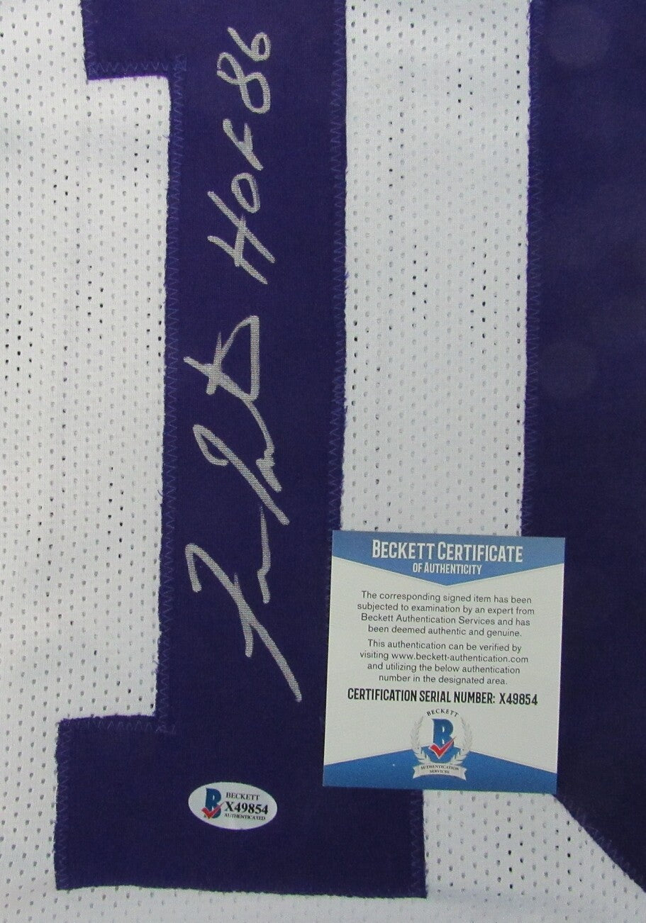 Fran Tarkenton Hof Signed/Inscr Vikings Custom