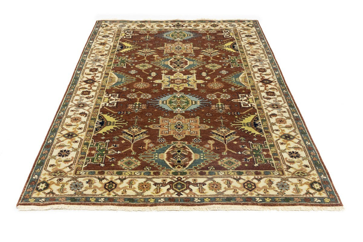 5X8 Ft Farmhouse Tribal Geometric Rug