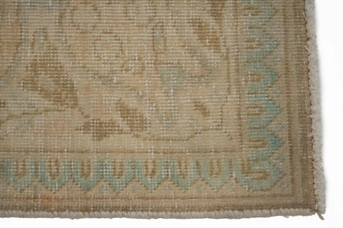 Antique Hand-Knotted Wool Oriental Area Rug Beige