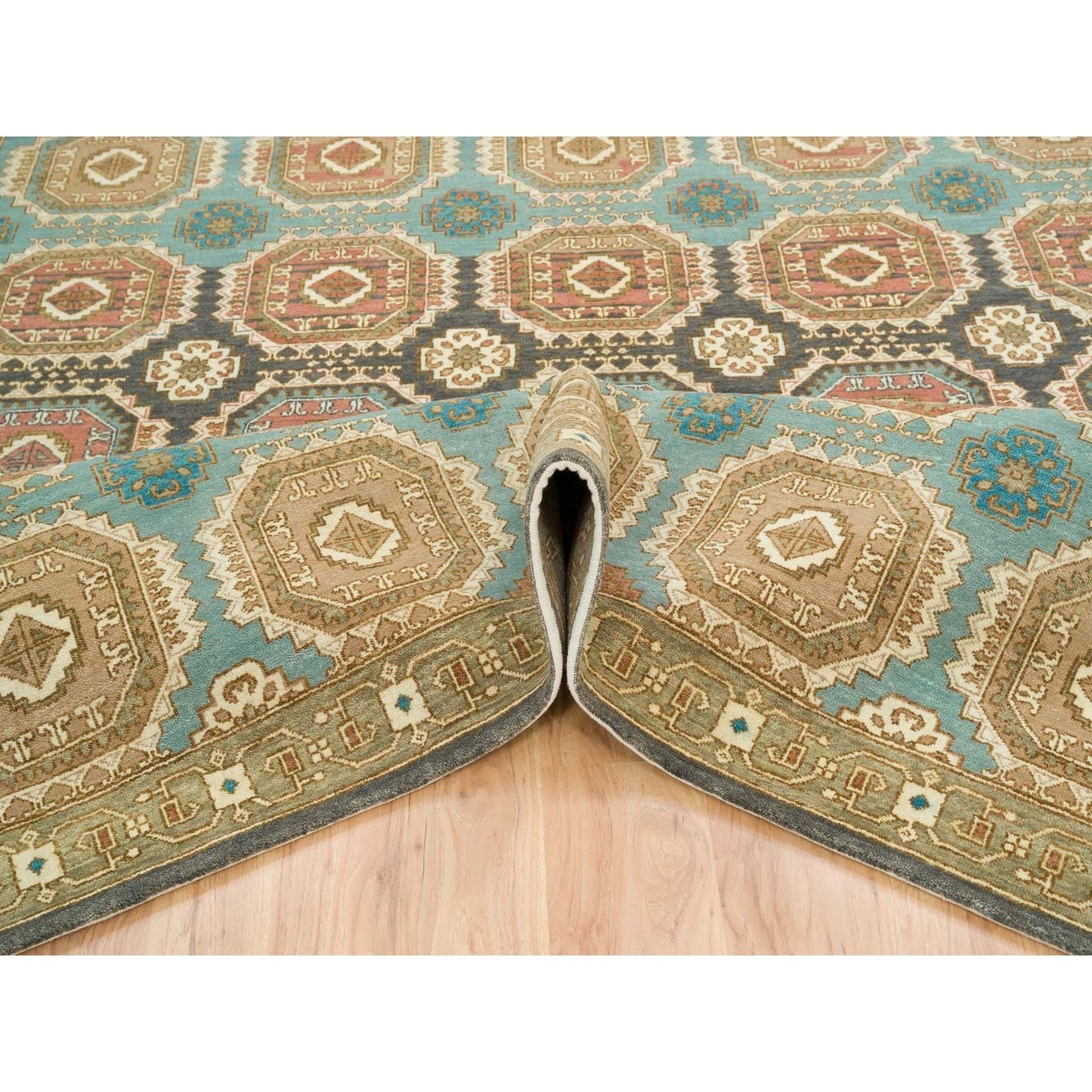 8'3"X10' Hand Knotted Natural Dyes,Caucasian Gul Motifs Oriental Rug