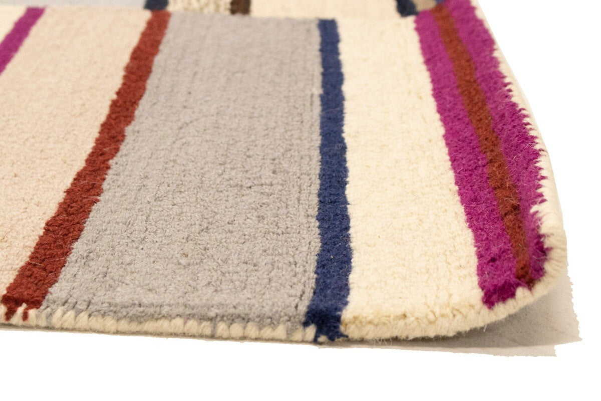 5X8 Ft Modern Hand-Tufted Rug Multicolored