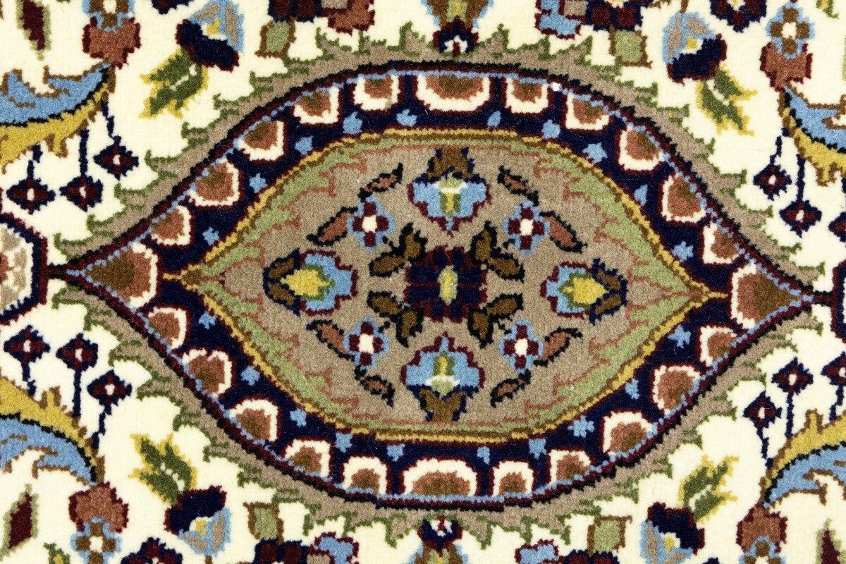 Hand-Knotted Kirman Oriental Rug 6X8 Ft Blue