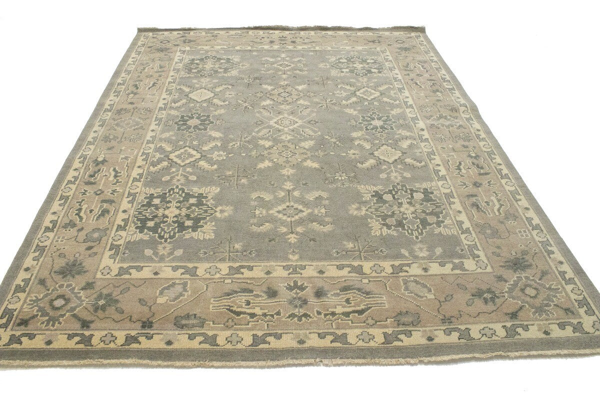 Handmade Muted Brownish Floral Transitional
